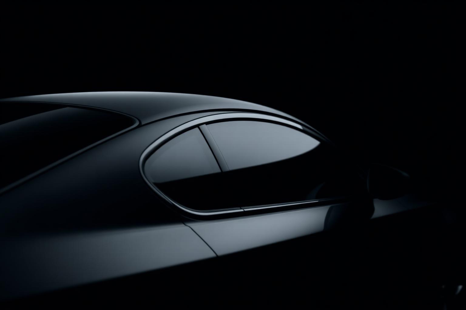 Luxury car with tinted windows